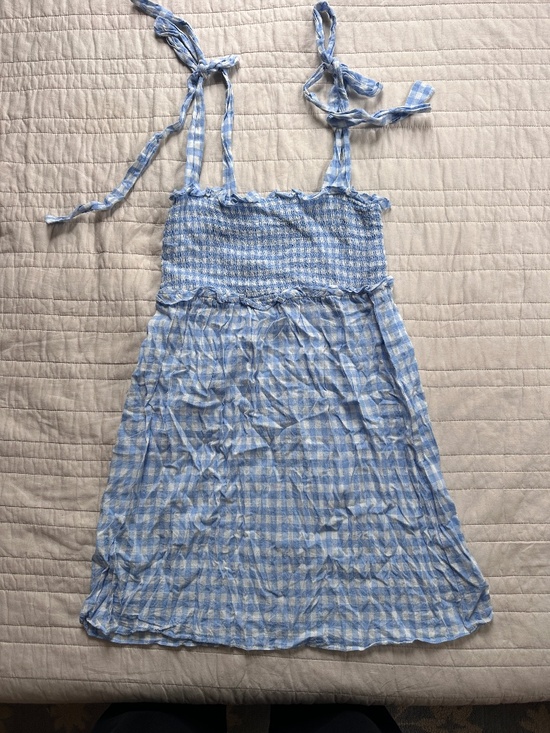 Reformation Dresses & Skirts - Reformation Cotton Gingham Tie Strap Mini Dress Large